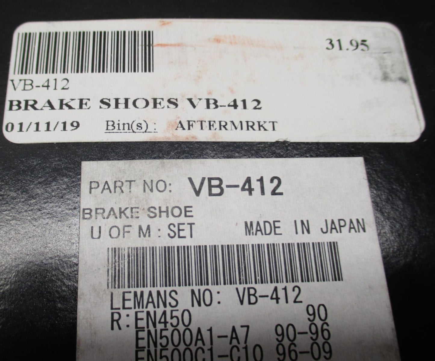 Set of Vesrah Standard Brake Shoes VB-412
