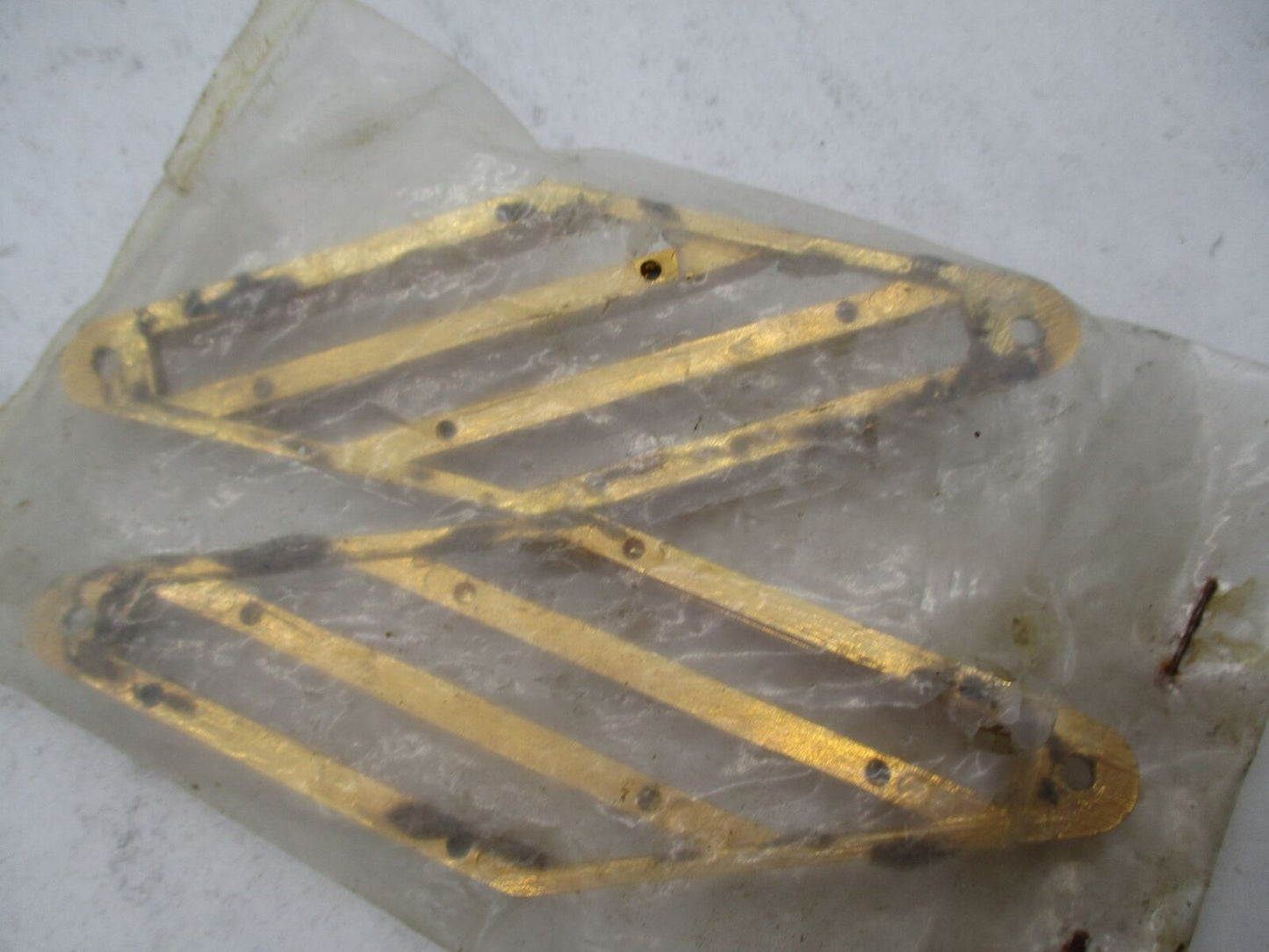 Pair of Motorcycle Gold / Copper Indicator Duiamond Marker Light Grills