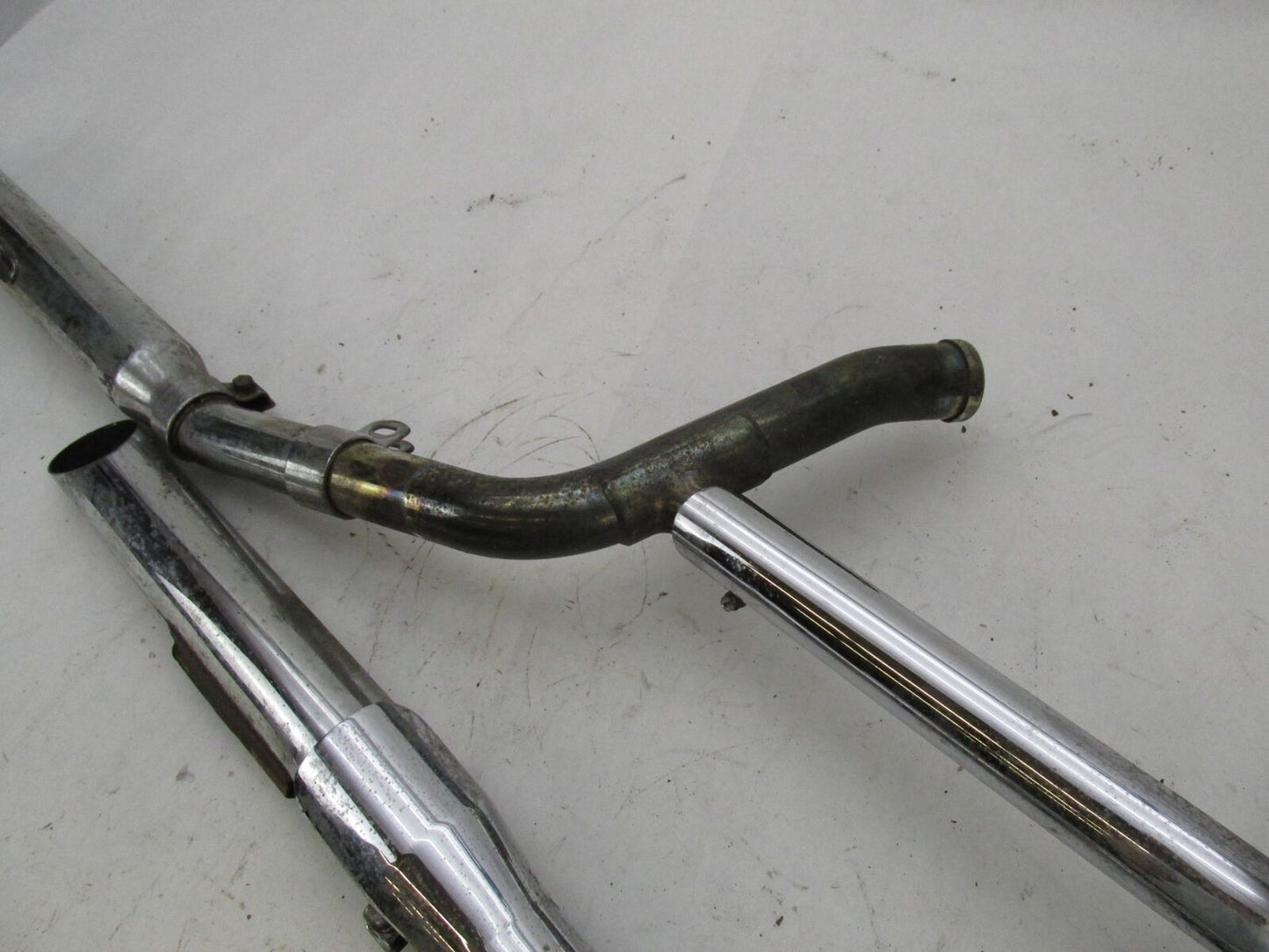 Harley Davidson Evo Evolution Exhaust System w/ Aftermarket Slash Cut Slip Ons