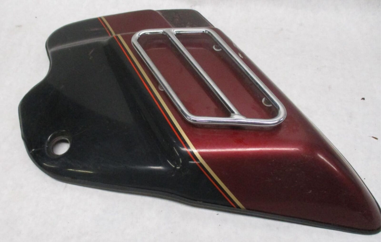1993-1996 Harley Touring Road King Electra Glide Left Side Cover Maroon Black