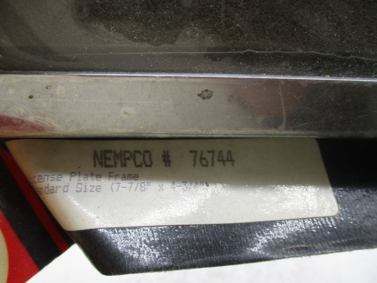 Universal Motorcycle Nempco Chrome License Plate Frame 76744 7-7/8" x 4-3/4"