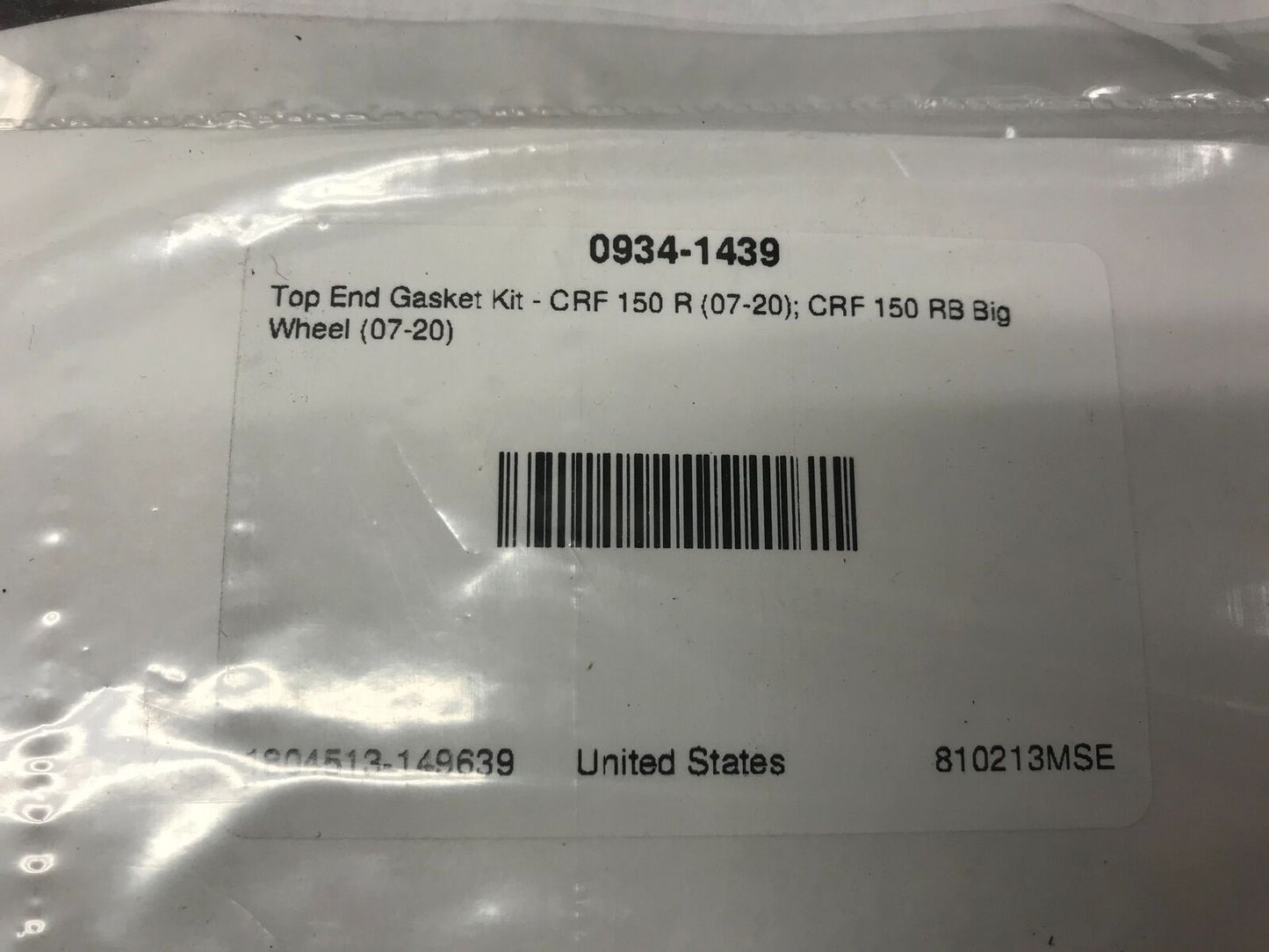 Top End Gasket Kit CRF 150 R (0720) CRF 150 RB Big Wheel 0934-1439