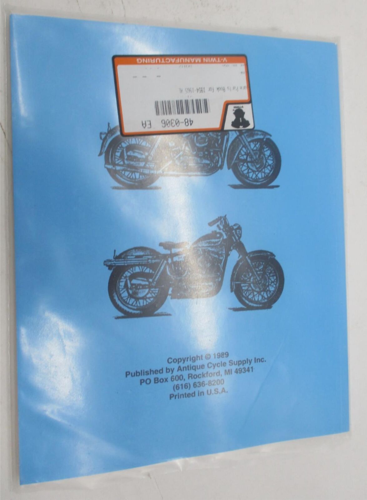 Harley Davidson V-Twin 48-0306 Spare Parts Book for 1954-1965 XL KH XLH XLCH