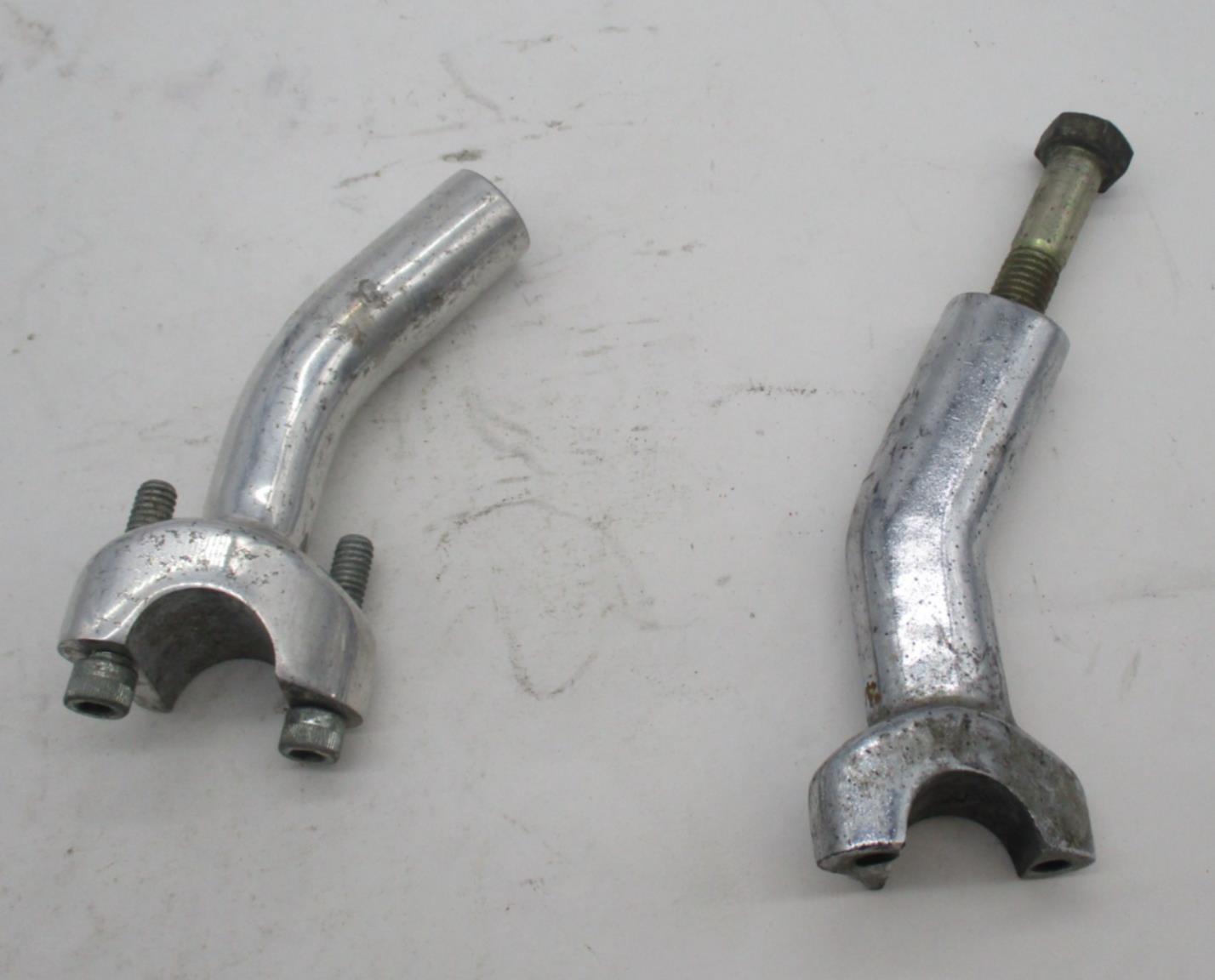 Lot of 2 Left Sides Harley Davidson Handlebar Clamp 4" Risers