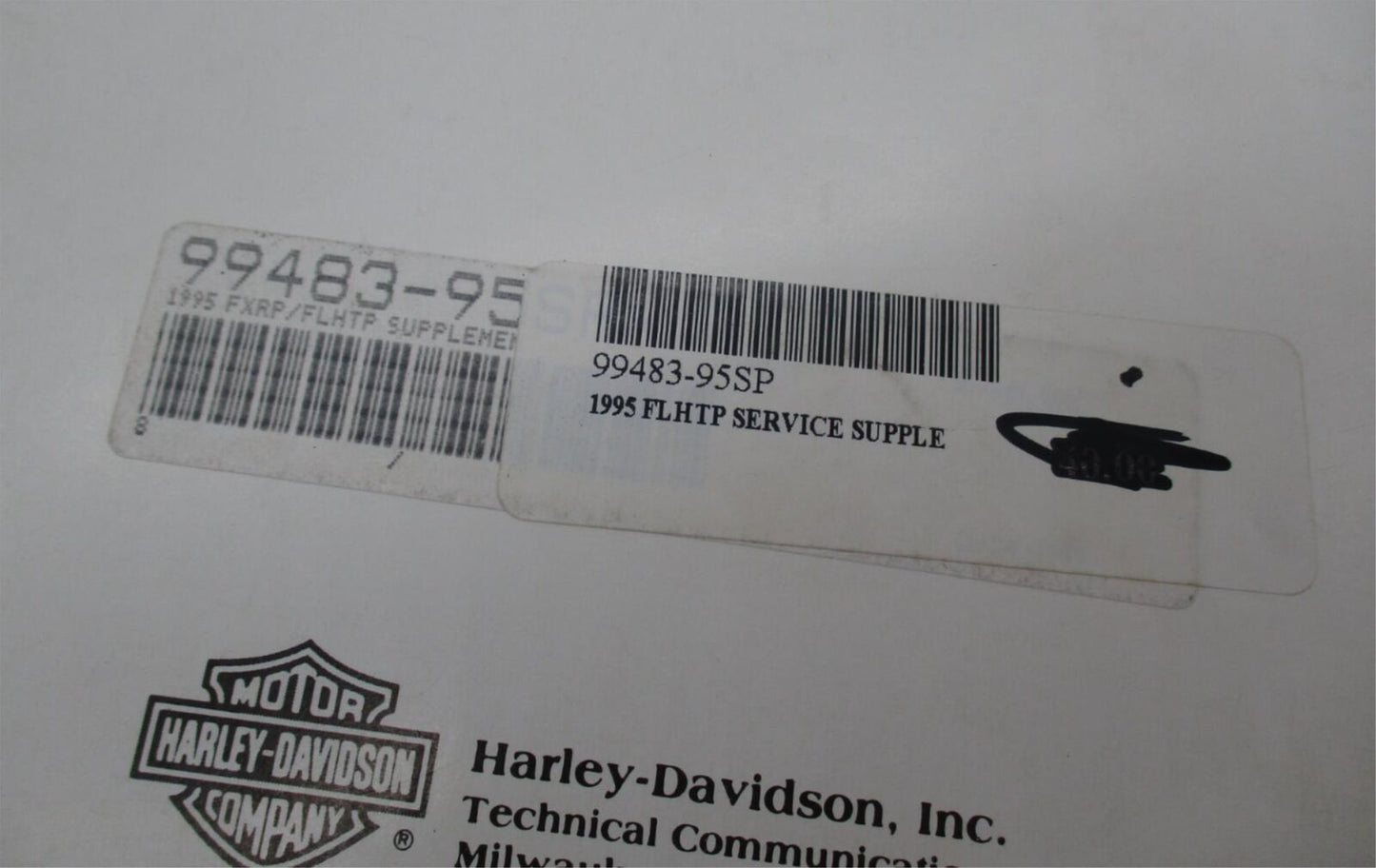 Harley Davidson Official 1995 FLHTP Police Service Manual Supplement 99483-95SP