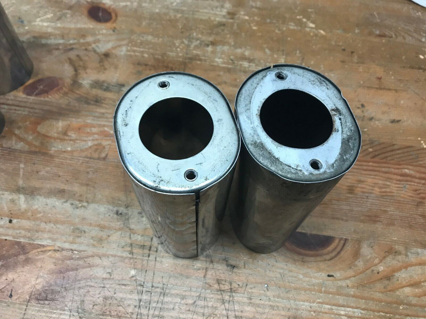 96-15 Harley Davidson Softail Touring FLH FLS FORK COVER COVERS SLIDER Fair Cond