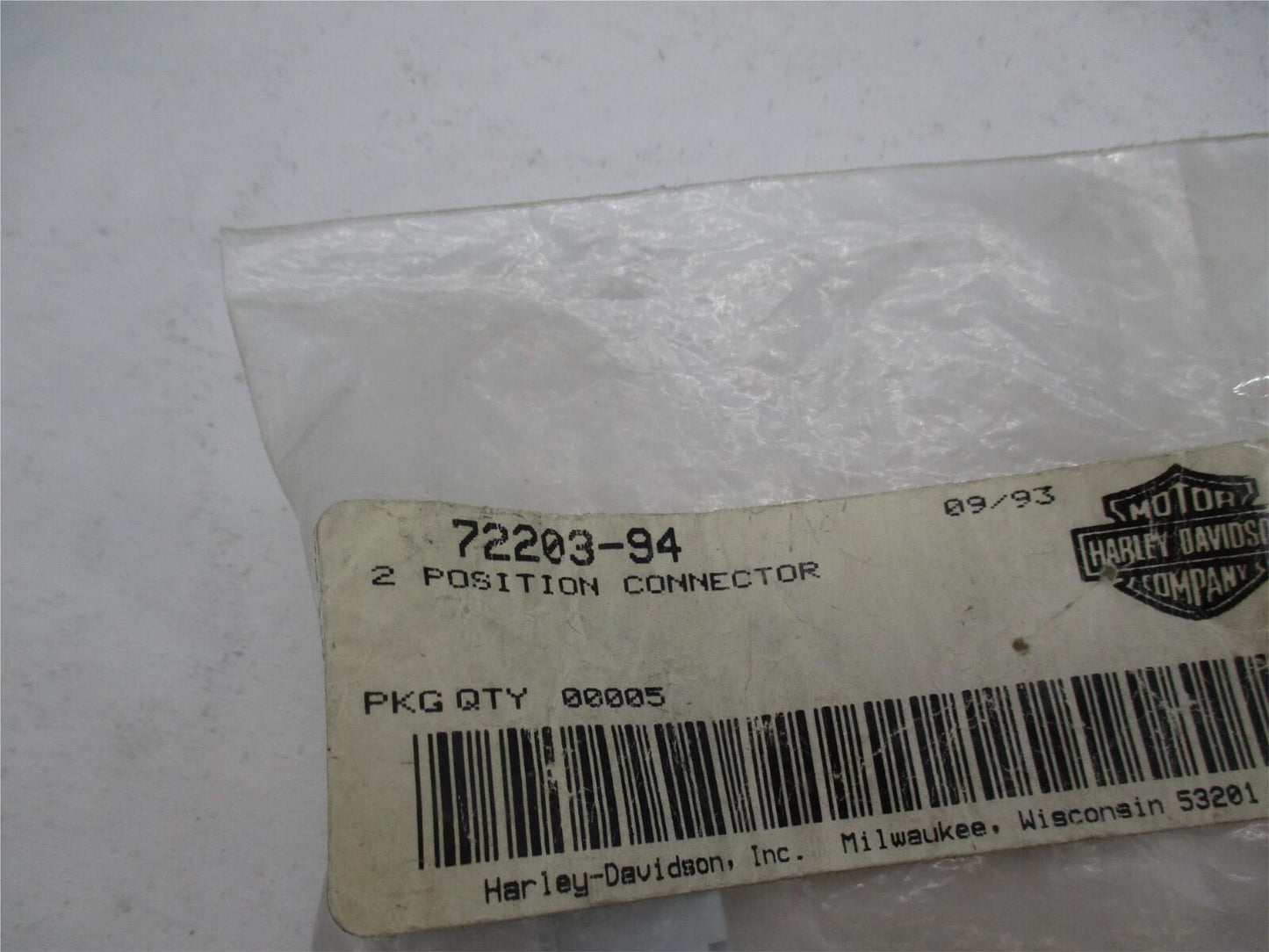 Lot of 3 Harley Davidson Genuine NOS 2 Position Connectors 72203-94