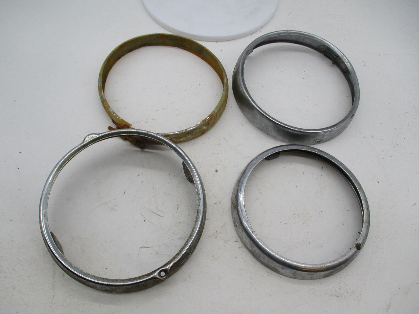 Mix Lot of 4 Vintage Motorcycle Headlight Trim Rings