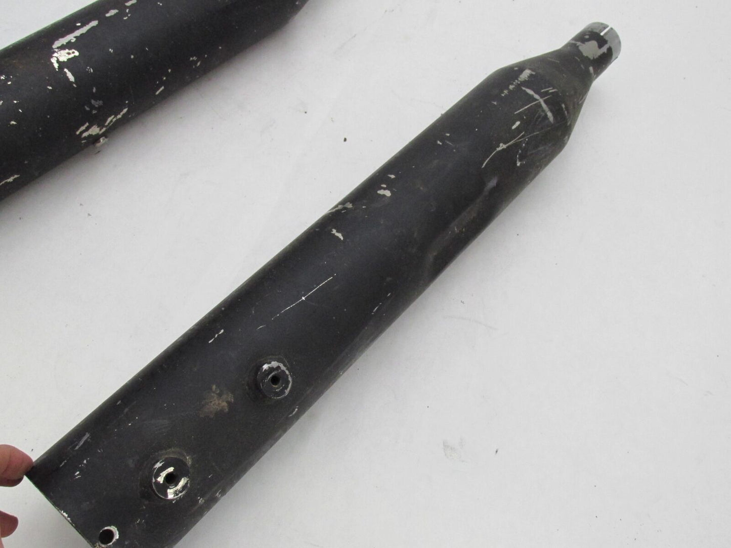 Pair of Harley Davidson Touring Black Painted Exhaust Mufflers 26.5" x 4"