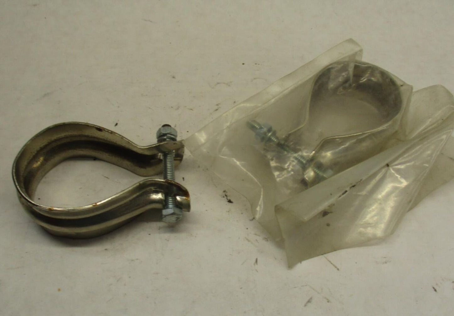 Set of 2 Harley Panhead Shovelhead Knucklehead 2" Exhaust Clamps