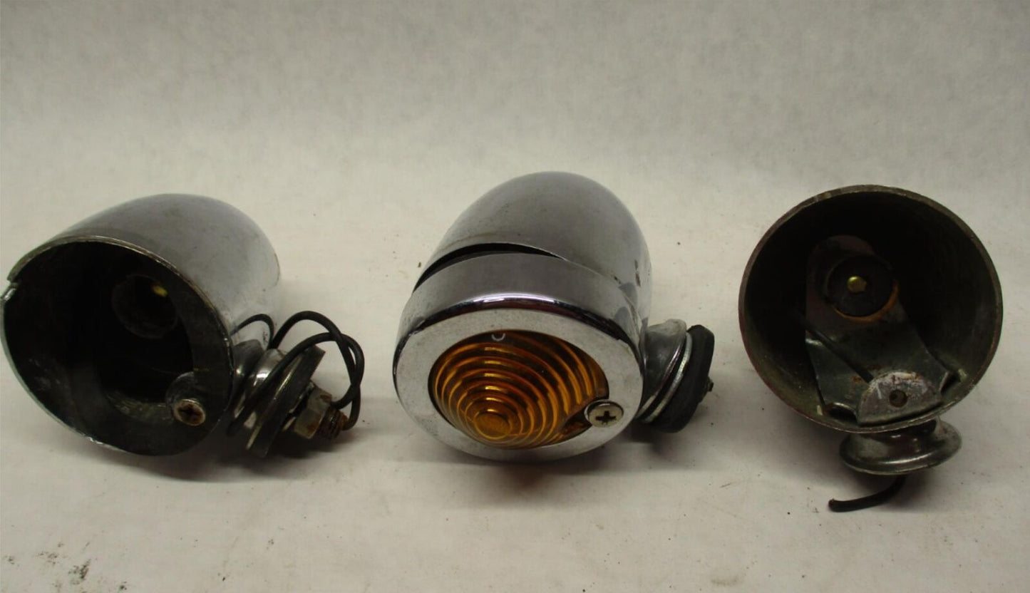 Lot of (3) Harley Davidson Bullet Turn Signals Housing