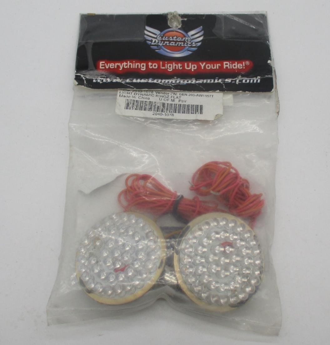 Harley Davidson Custom Dynamics Flat Style Turn Signal LED Inserts 2040-1078