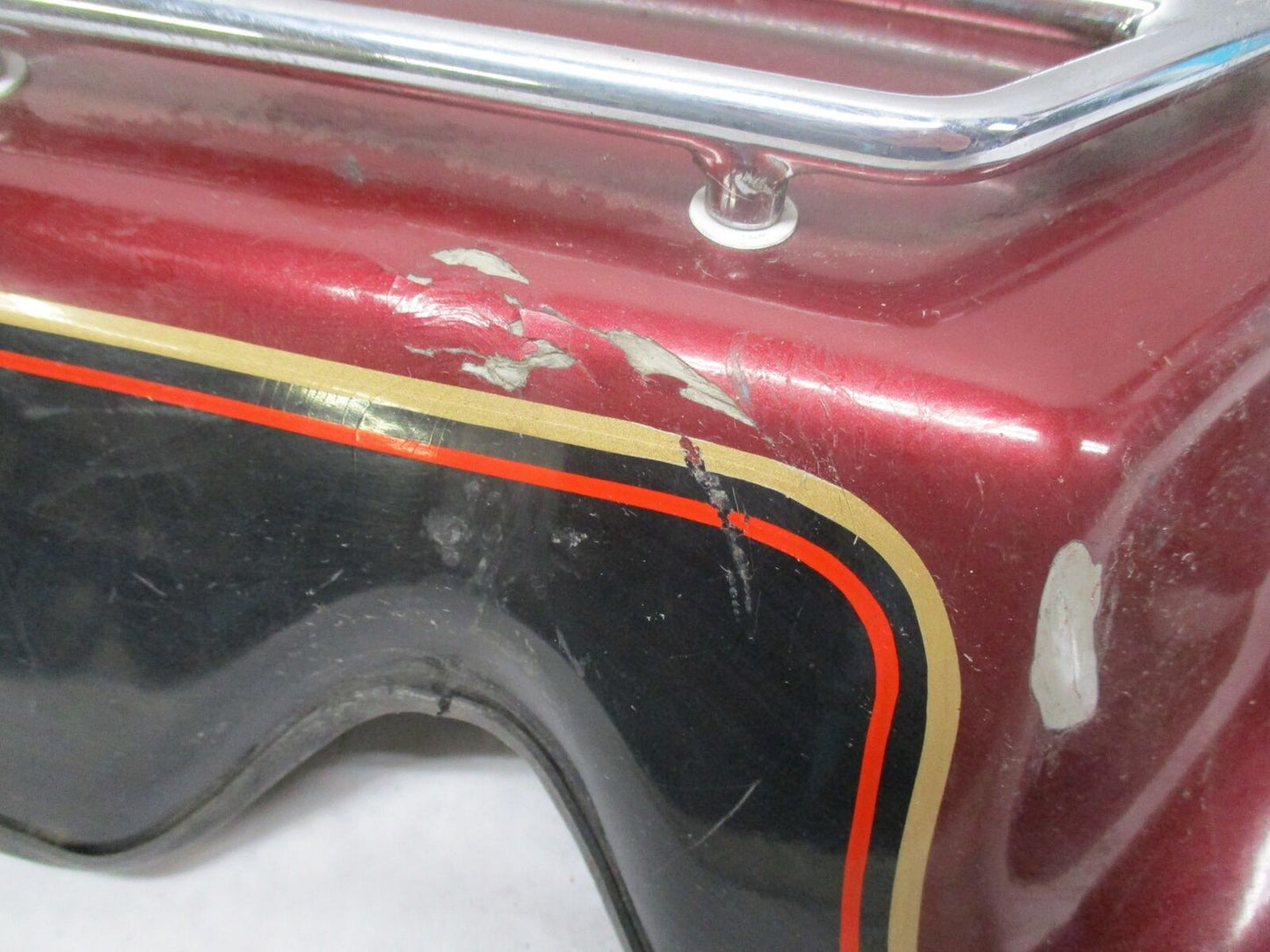 1993-1996 Harley Touring Road King Electra Glide Left Side Cover Maroon Black