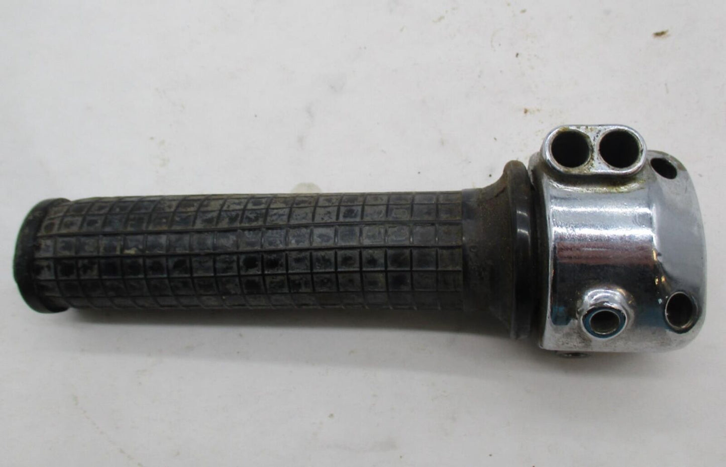 British Style Triumph BSA Dual Pull Waffle Handlebar Grip Throttle Assembly