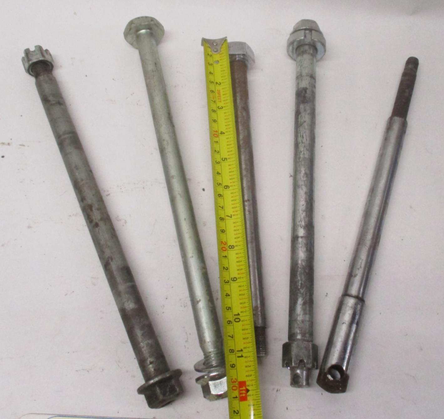 Mixed Lot of (5) Harley Front / Rear Wheel Axles Sportster Dyna Softail  #3