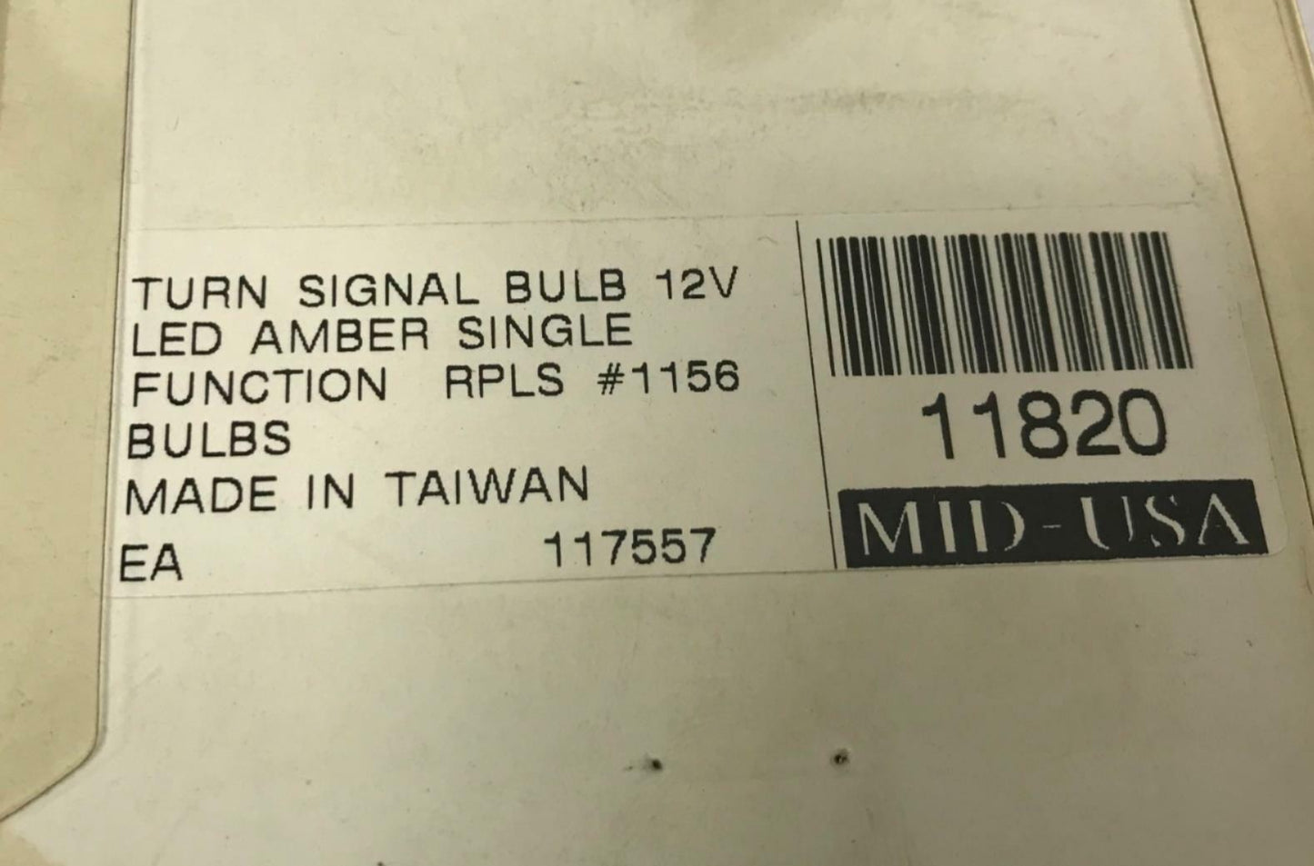 Mid USA Led Amber Signal Bulb 12V 11820 Harley