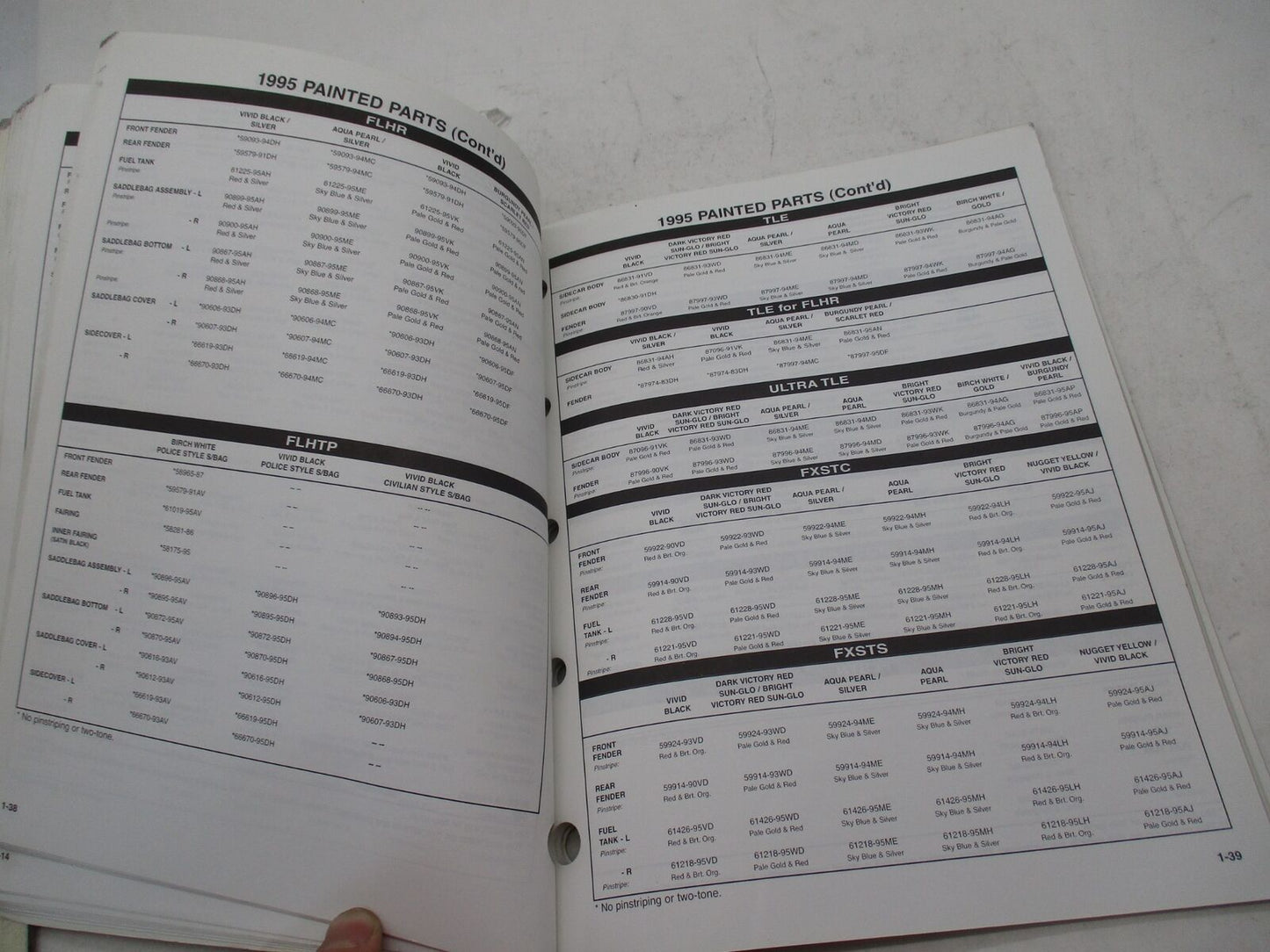 Harley Davidson Official Factory 1989-1999 Painted Catalog Manual Book 99489-99