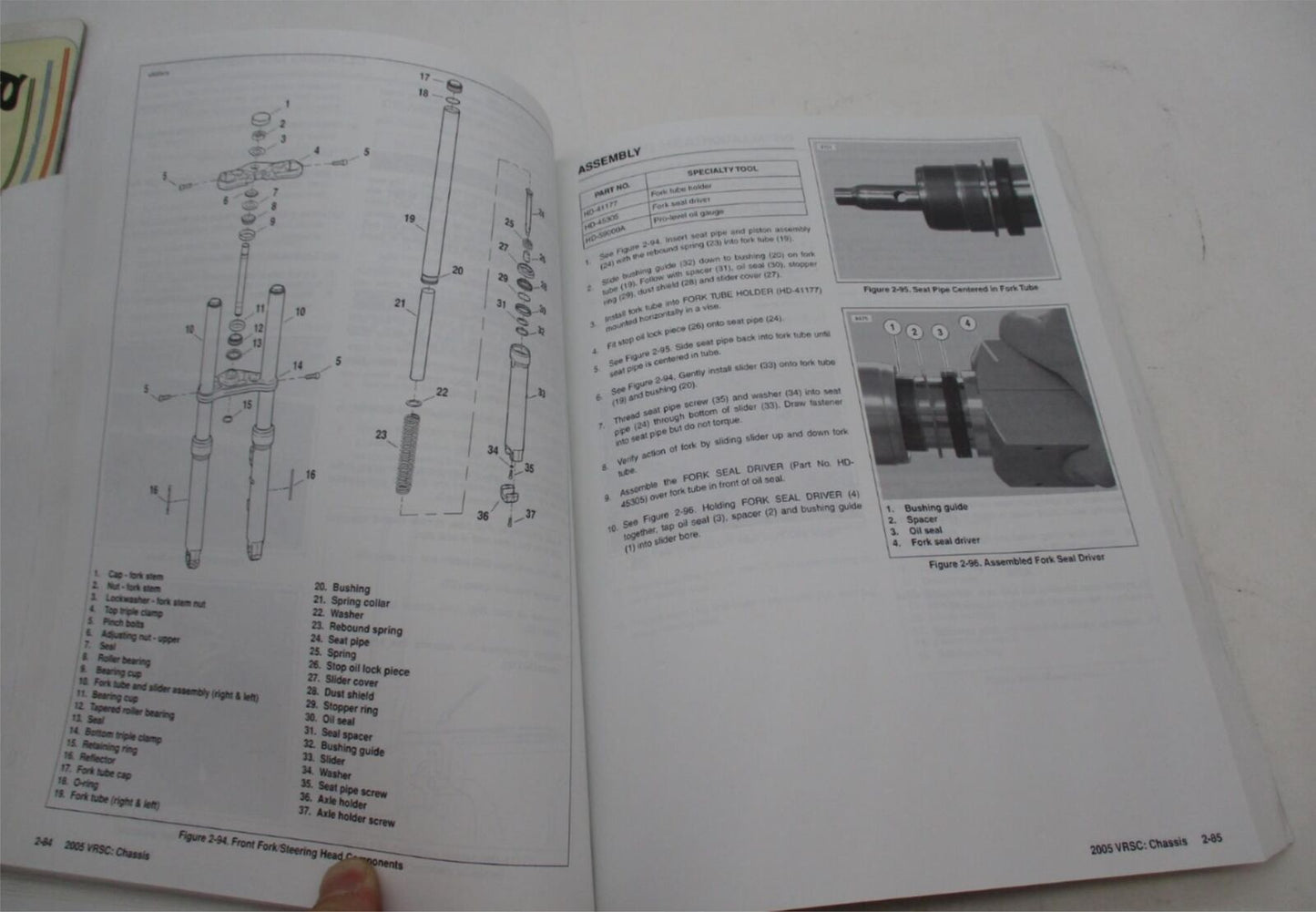 Harley Davidson Official Factory NOS 2005 VRSC Models Service Manual 99501-05