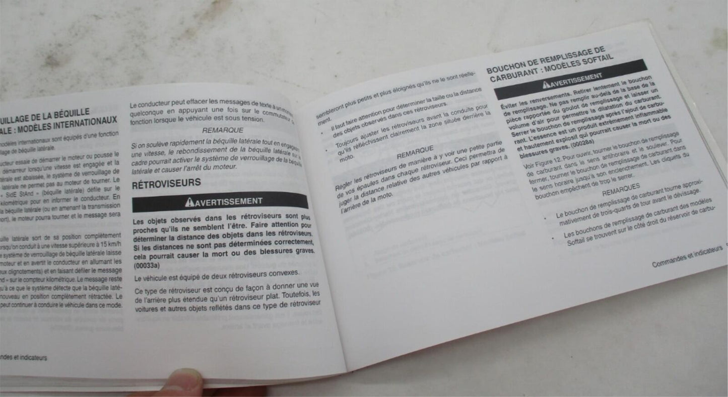 Harley Softail Models 2009 Motorcycle Operator Manuals in French 99469-09FR