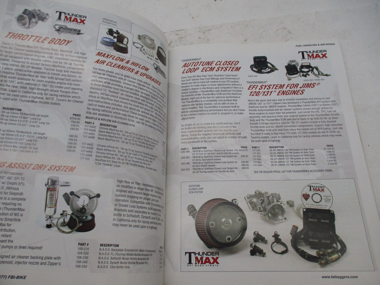 Fat Baggers 2009 Harley Davidson Fat Tire and Accessories Catalog Book v1.5