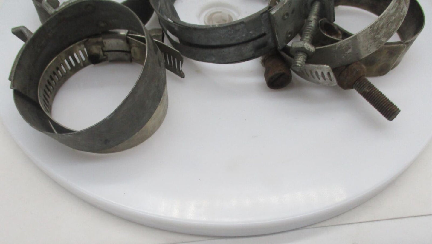 Large Mixed Lot of Harley Davidson Exhaust Muffler Clamps