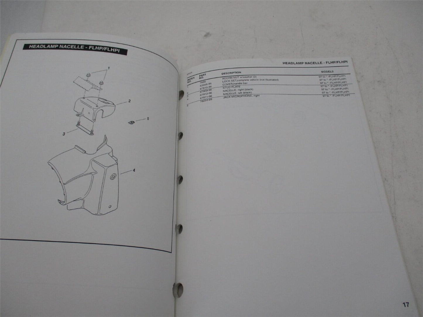 Harley Davidson Offcial Factory 1997 Police Parts Catalog Supplement 99545-97