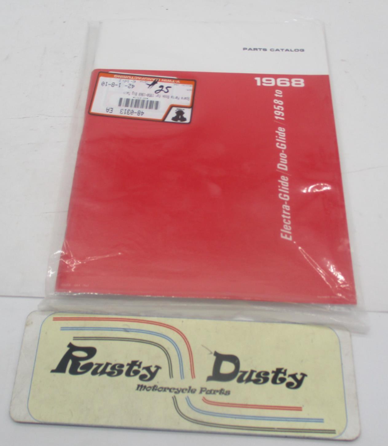 Harley 1958-1968 Big Twin Spare Parts Book Electra-Glide Duo-Glide 48-0313