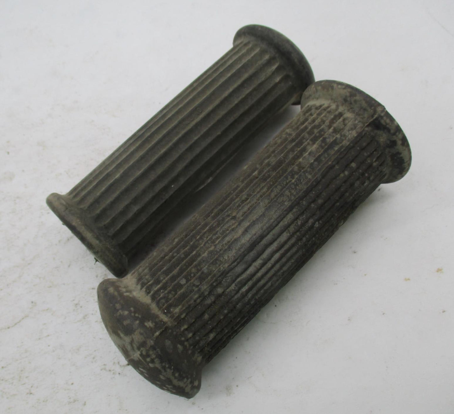 Mismatched Pair of Triumph BSA Norton Matchless Round Rubber Footpegs