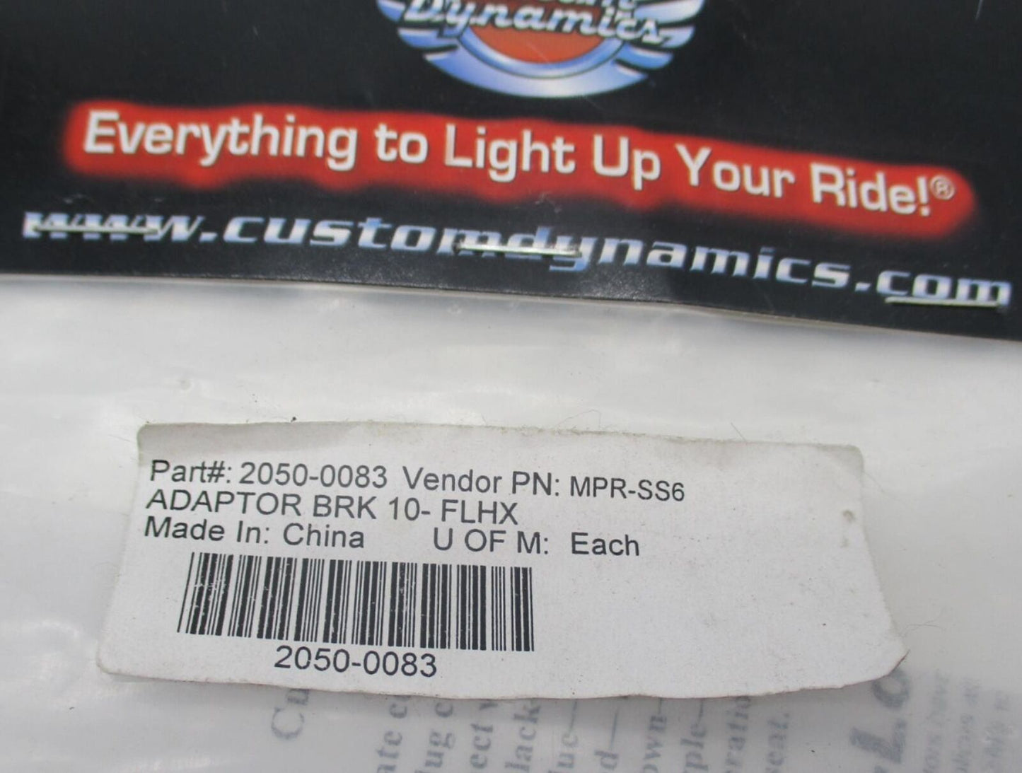 Harley Davidson Custom Dynamics 2050-0083 Plasma Rod Brake Light Adaptor 10-FLHX