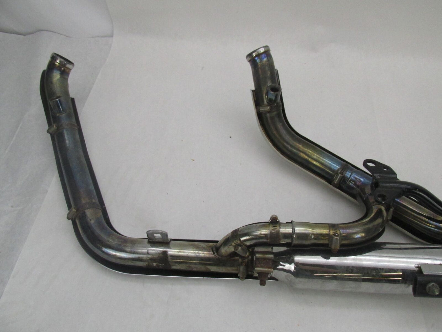 Harley Davidson Softail Exhaust System w/ Aftermarket Slash Cut Slip Ons #1