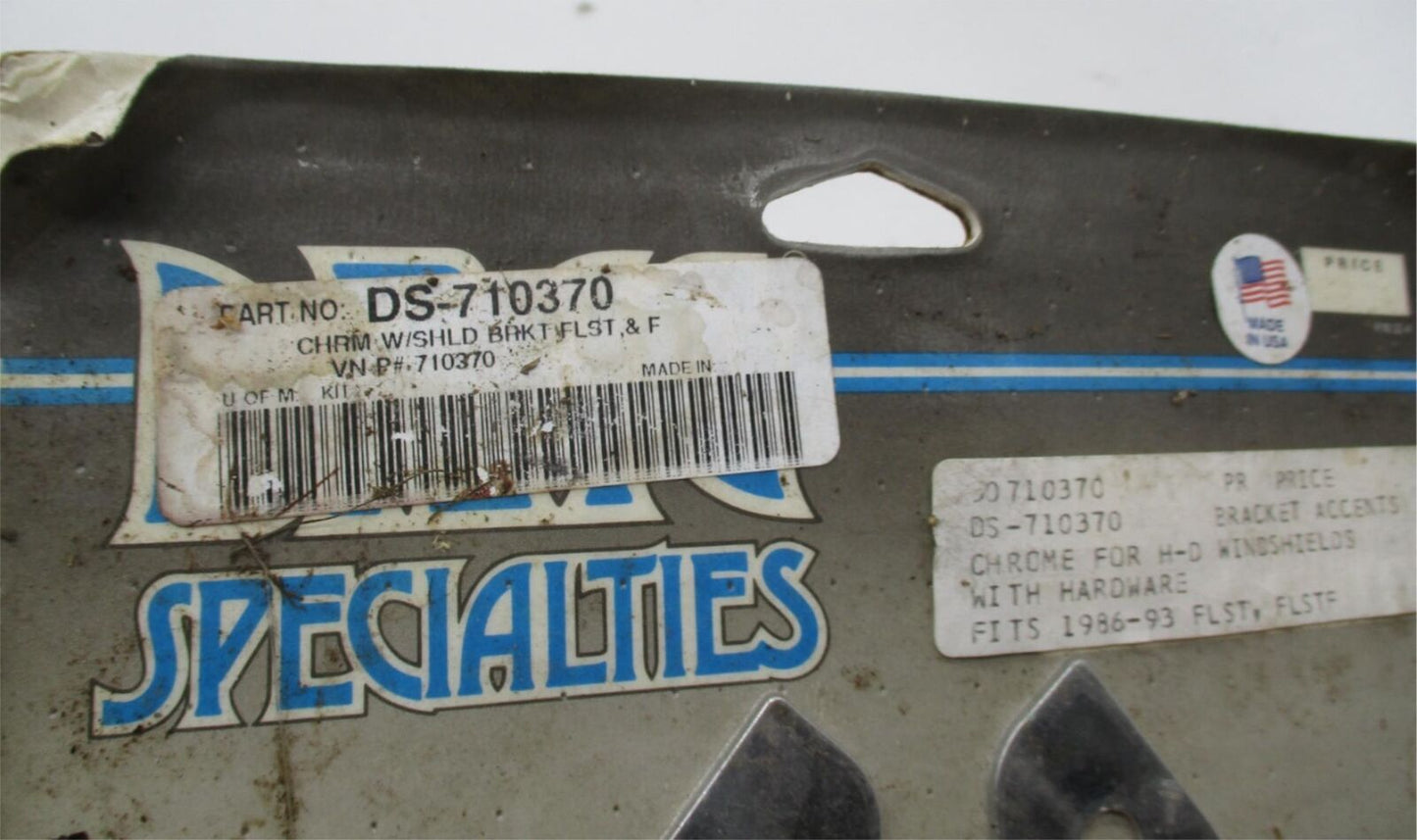 Harley Davidson Drag Specialties Chrome Windshield Bracket Accents DS-710370