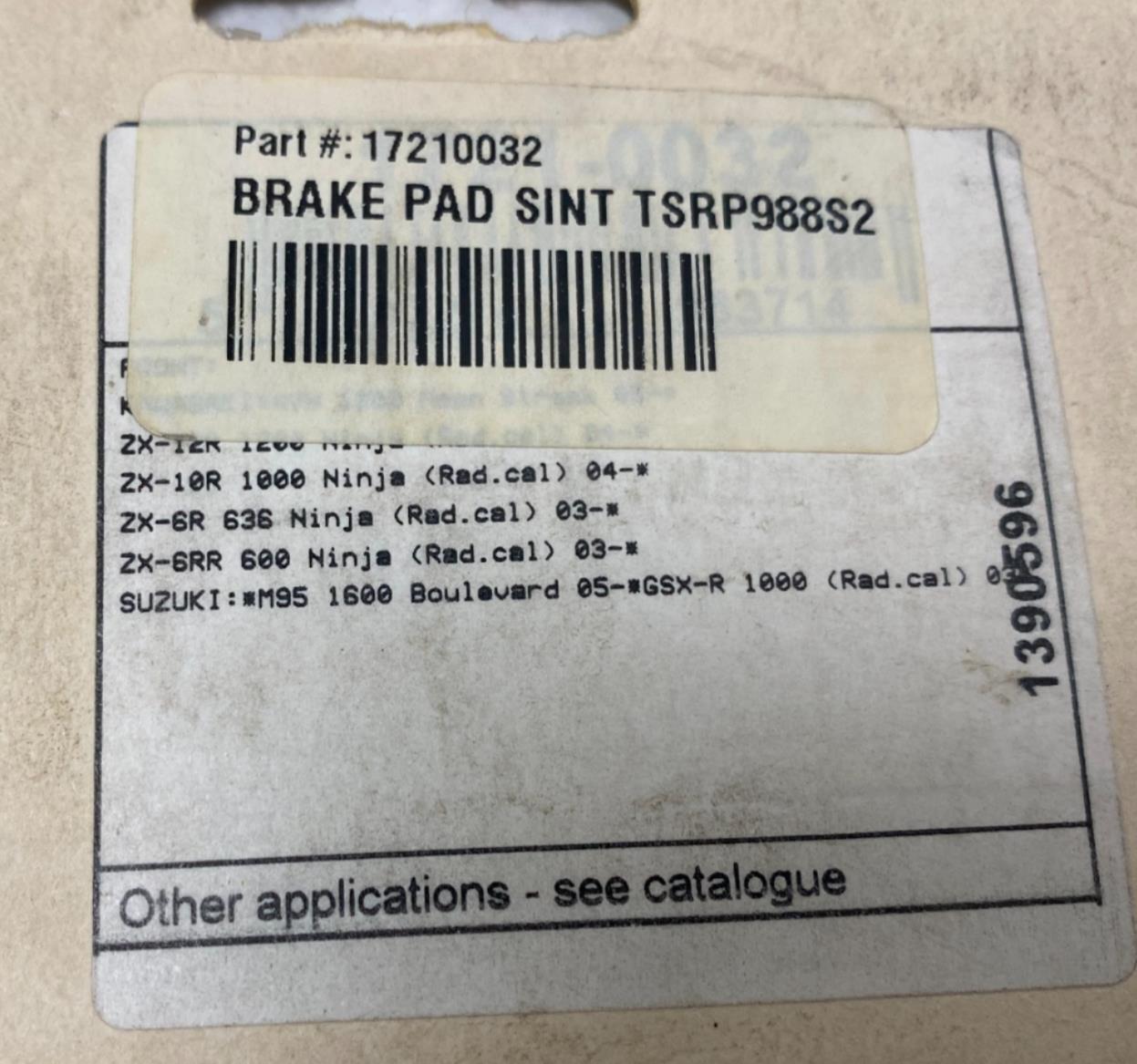 Tuf Stop Brake Pads 1721-0032 Kawasaki ZX10R ZX6R ZX12R