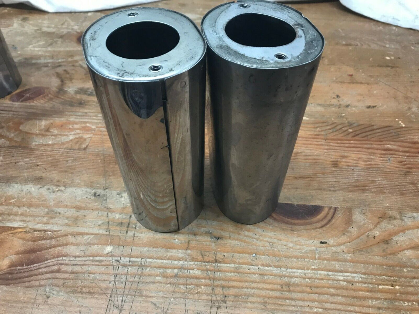 96-15 Harley Davidson Softail Touring FLH FLS FORK COVER COVERS SLIDER Fair Cond