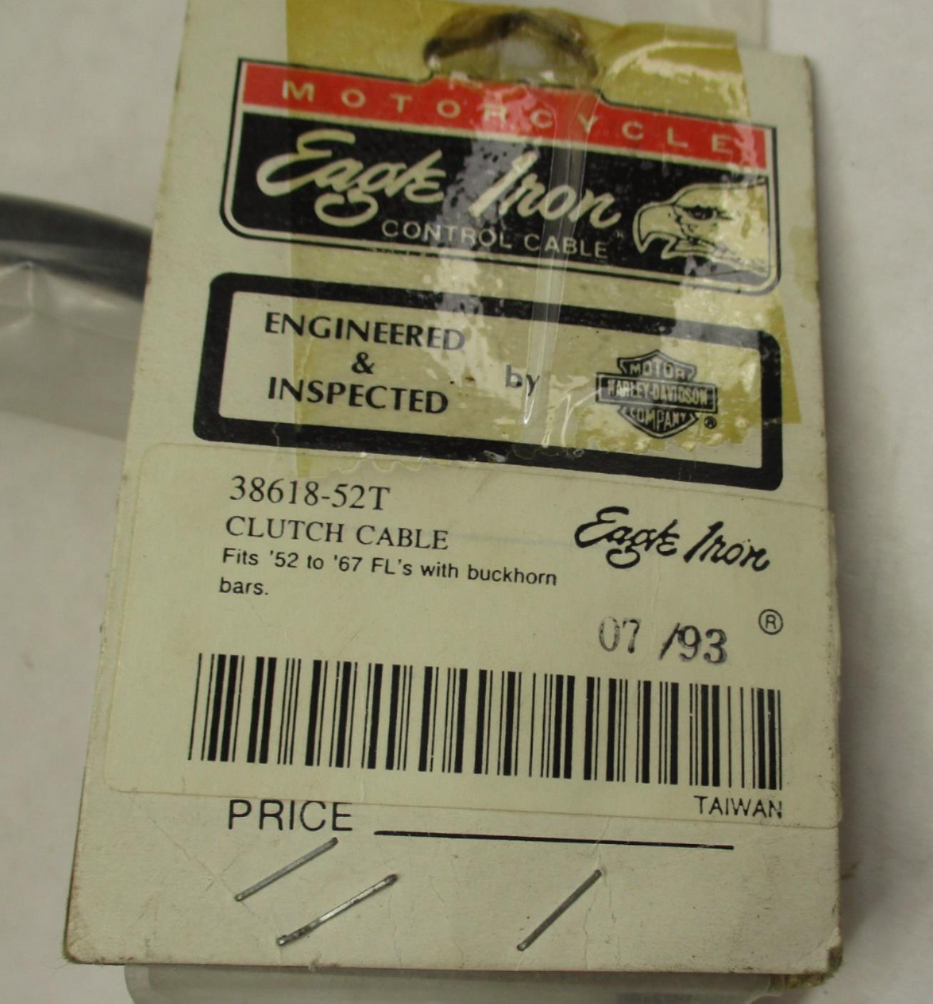 Harley Davidson Eagle Iron Clutch Control Cable FL w/ Buckhorn Bars 38618-52T