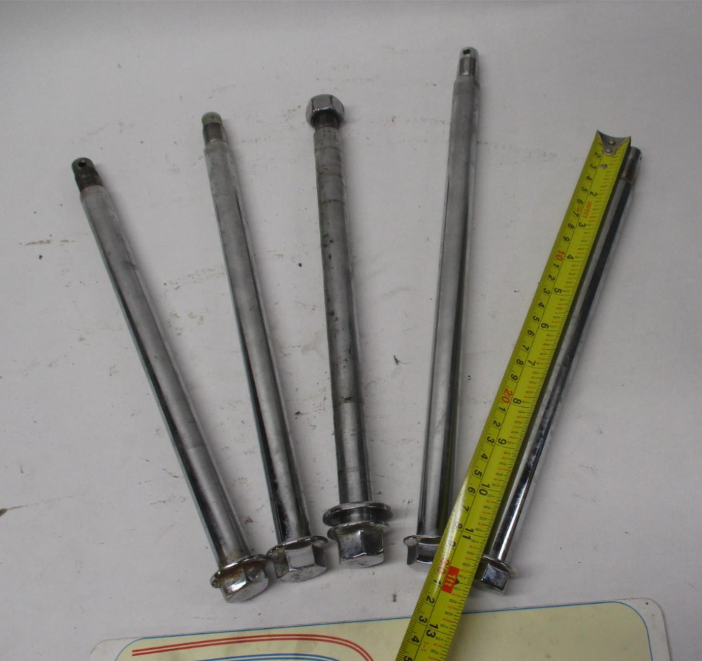 Mixed Lot of (5) Harley Davidson Chrome Wheel Front / Rear Axles #5