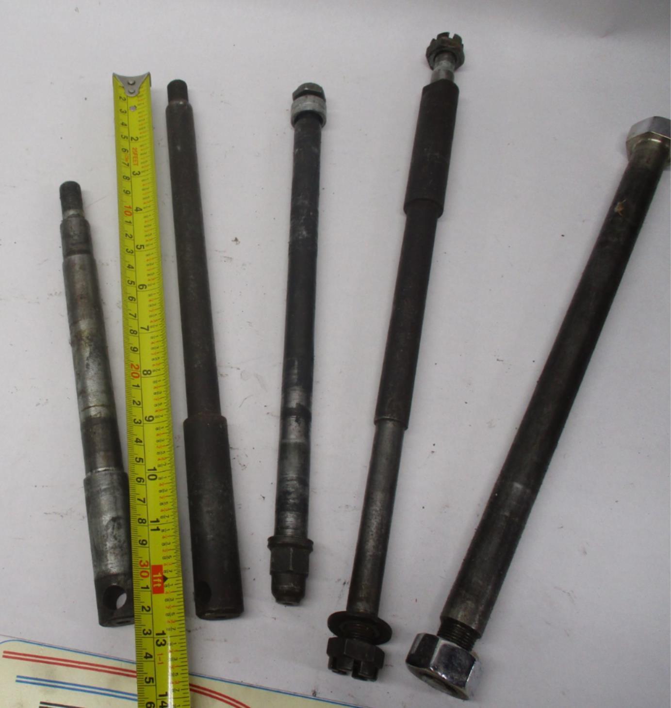 Mixed Lot of (5) Harley Front / Rear Wheel Axles Sportster Dyna Softail #2