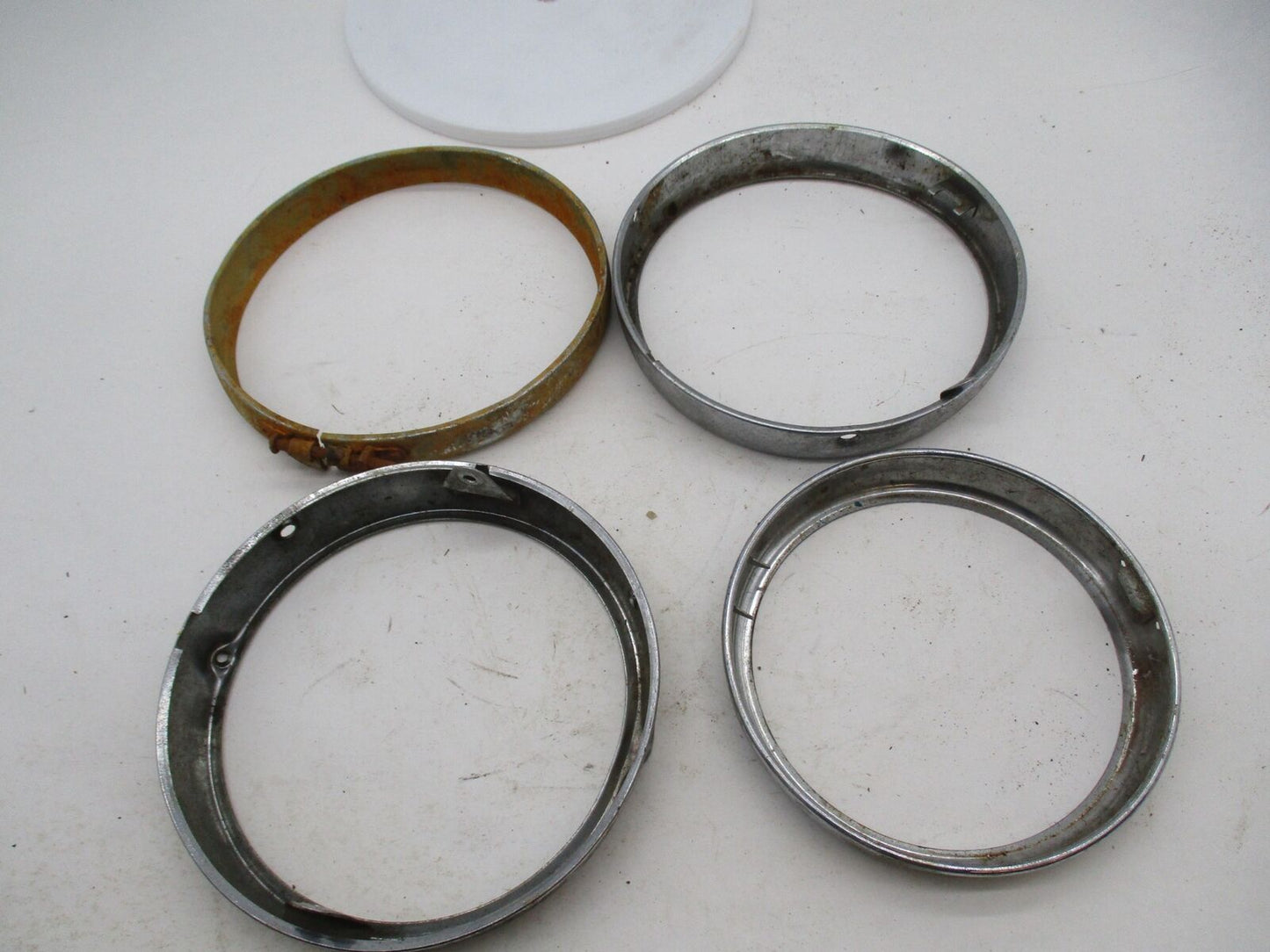 Mix Lot of 4 Vintage Motorcycle Headlight Trim Rings