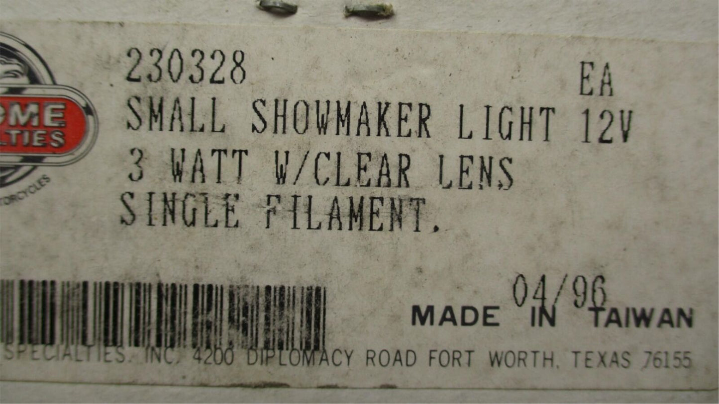Chrome Specialties 230328 Harley Small Showmaker Light 12V/3W 1 Filament