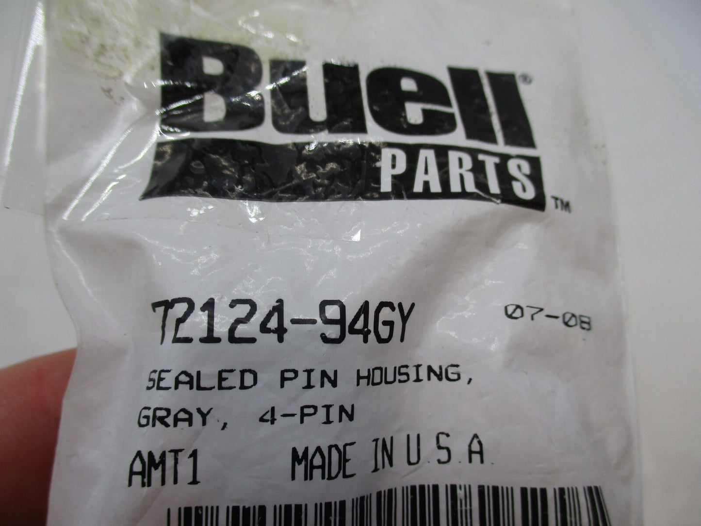 Harley Buell Genuine NOS 4 Pin Gray Sealed Pin Housing 72124-94GY