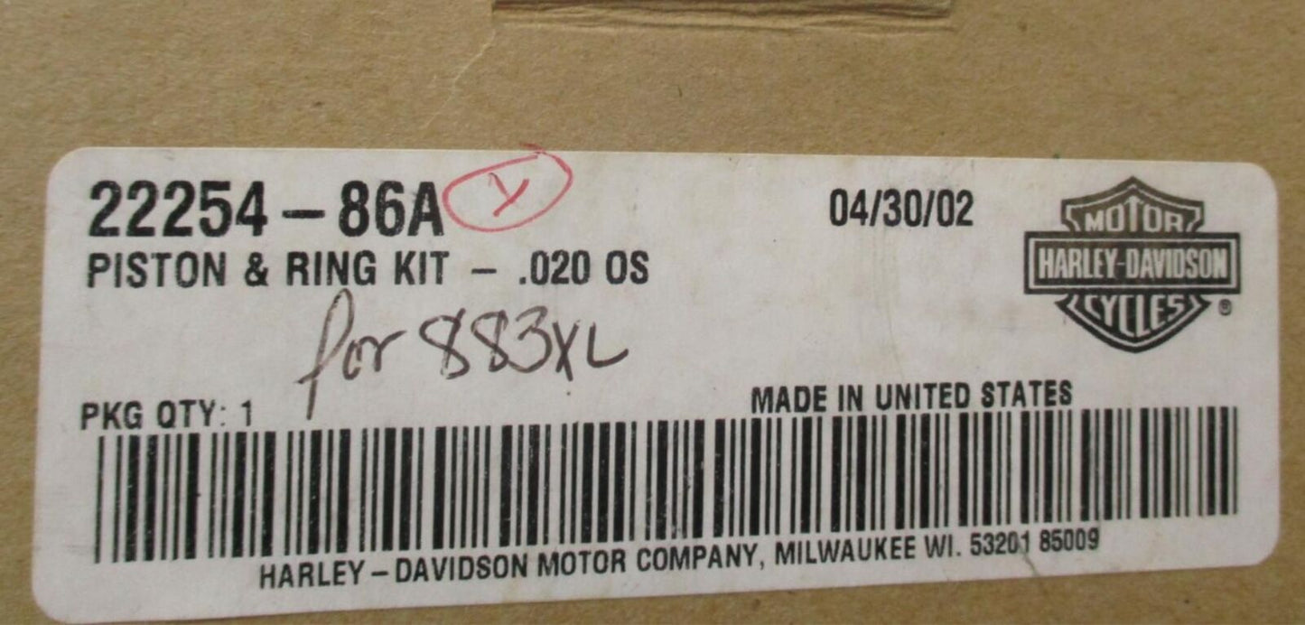 Harley Davidson Genuine NOS .010 OS Piston Ring Kit 22253-86A