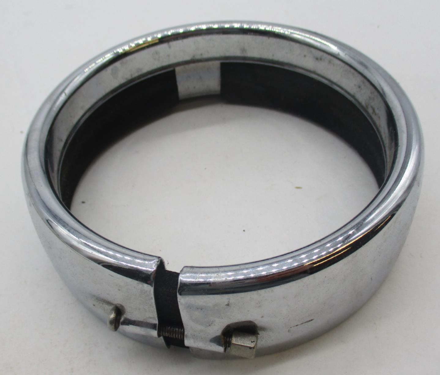 Harley Genuine Road King Frenched Spotlight Auxiliary Light Trim Ring 4" Chrome