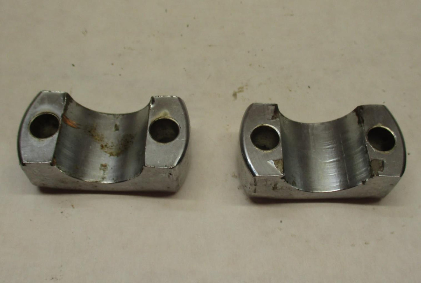 Pair of Harley Davidson Brake Clutch Control Chrome Handlebar Clamps