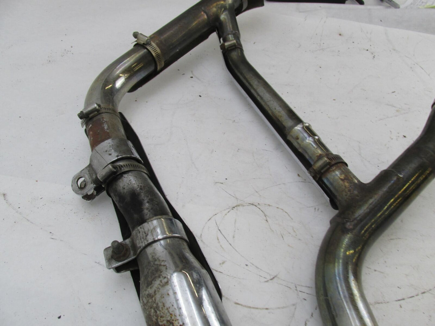 Harley Davidson Evo Evolution Exhaust System w/ Aftermarket Slash Cut Slip Ons