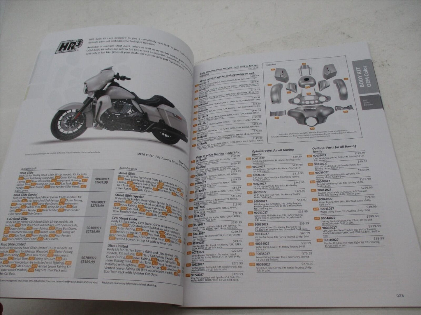 2022 HR3 Harley Davidson Custom Painted Body Kit Catalog