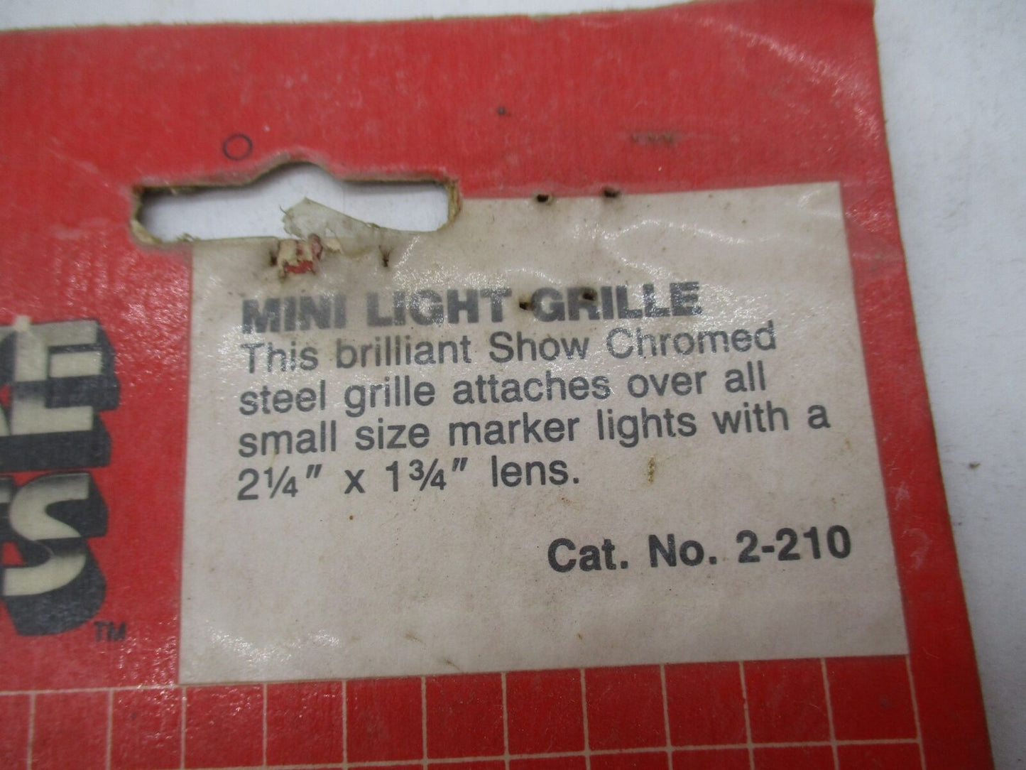 Bike Bike Parts Chrome Mini Light Grille 2.25x1.75" 2-210