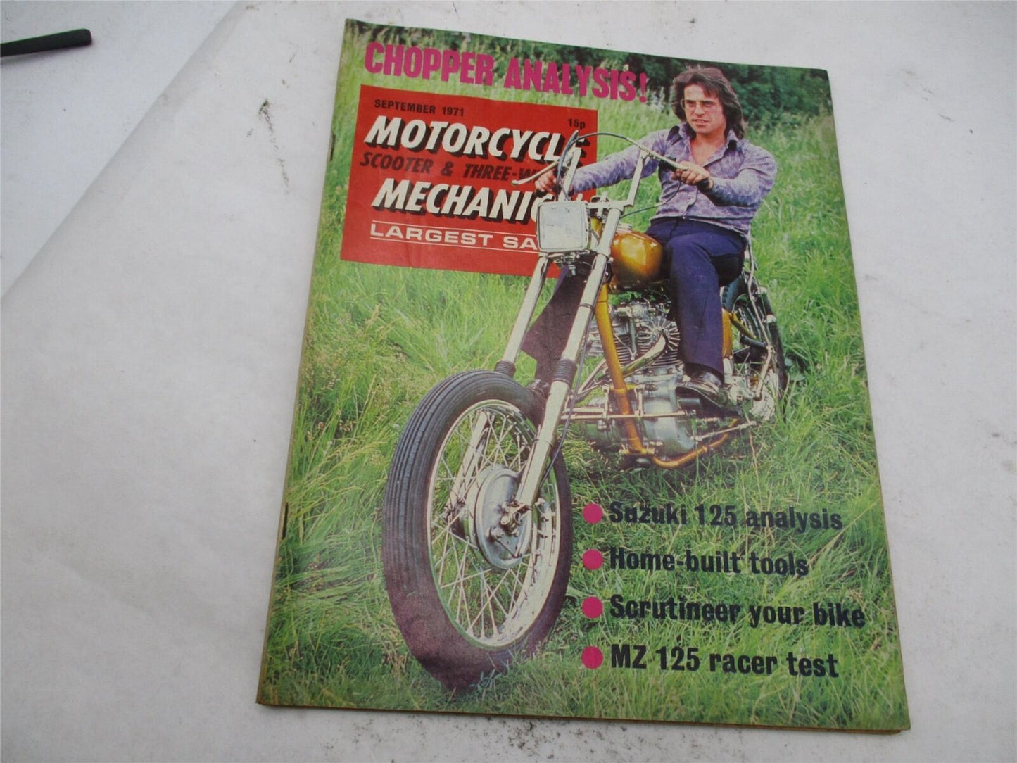 Lot of 4 1971 Vintage Motorcycle Mechanics Magazines Sep Jan Aug July 1971
