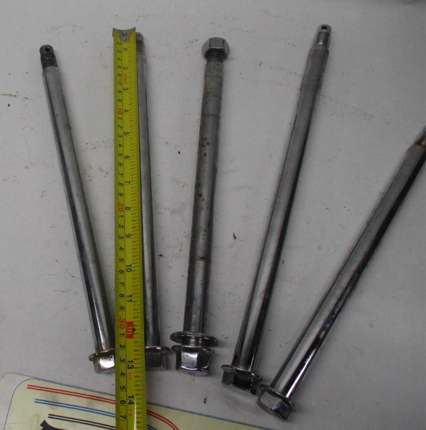 Mixed Lot of (5) Harley Davidson Chrome Wheel Front / Rear Axles #5