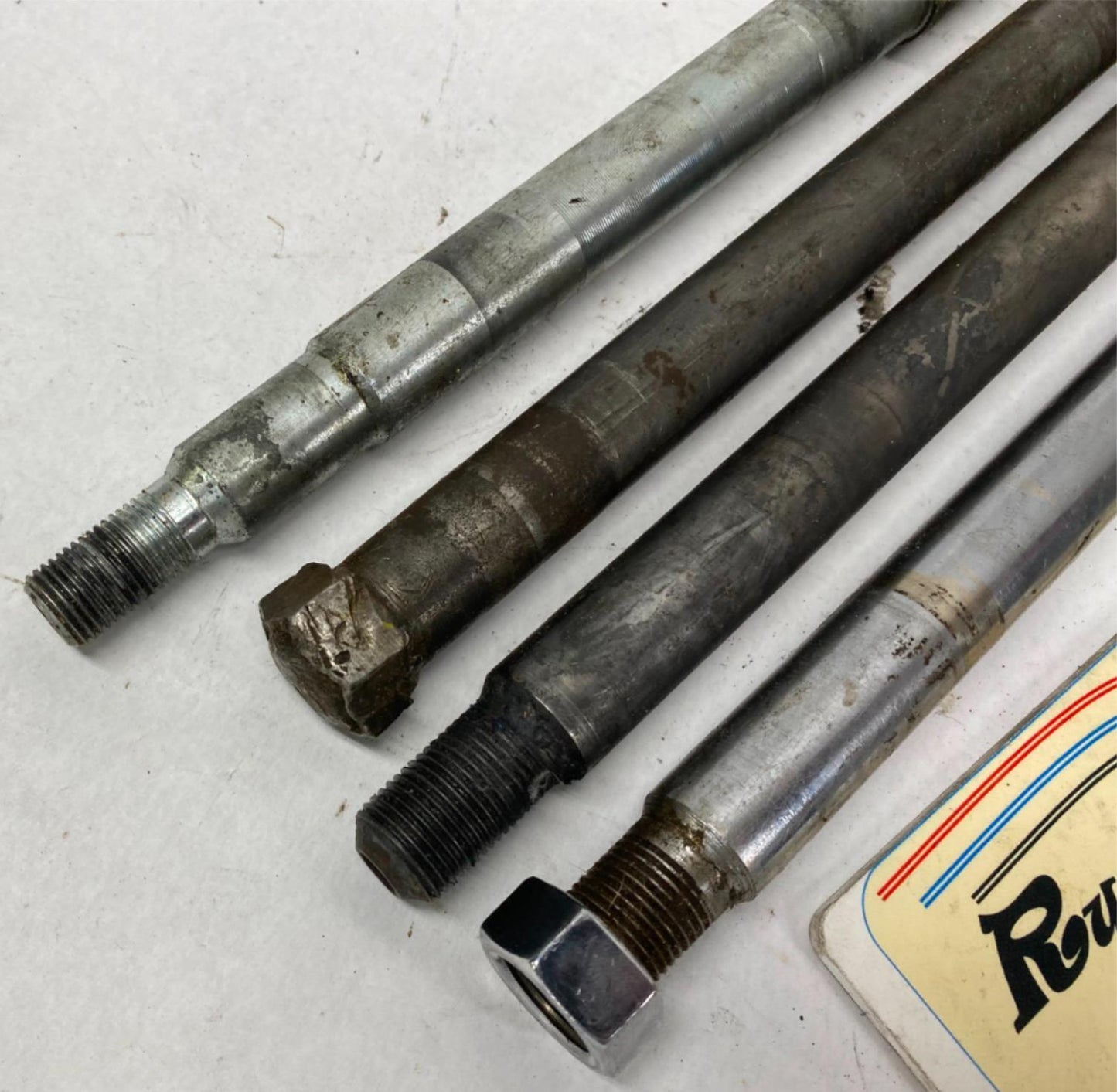 Mixed Lot of Harley Davidson Front Rear Wheel Axles Sportster Narrow Glide