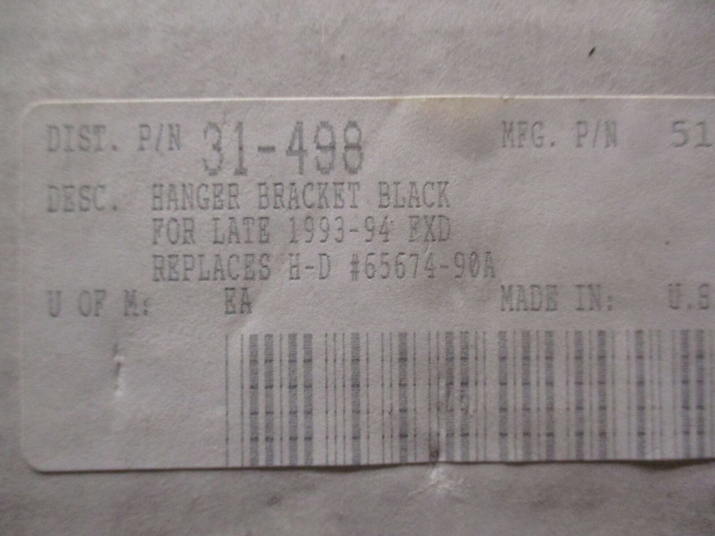 Harley Khrome Werks Exhaust 1993-94 FXD Black Hanger Bracket 31-498 65674-90A
