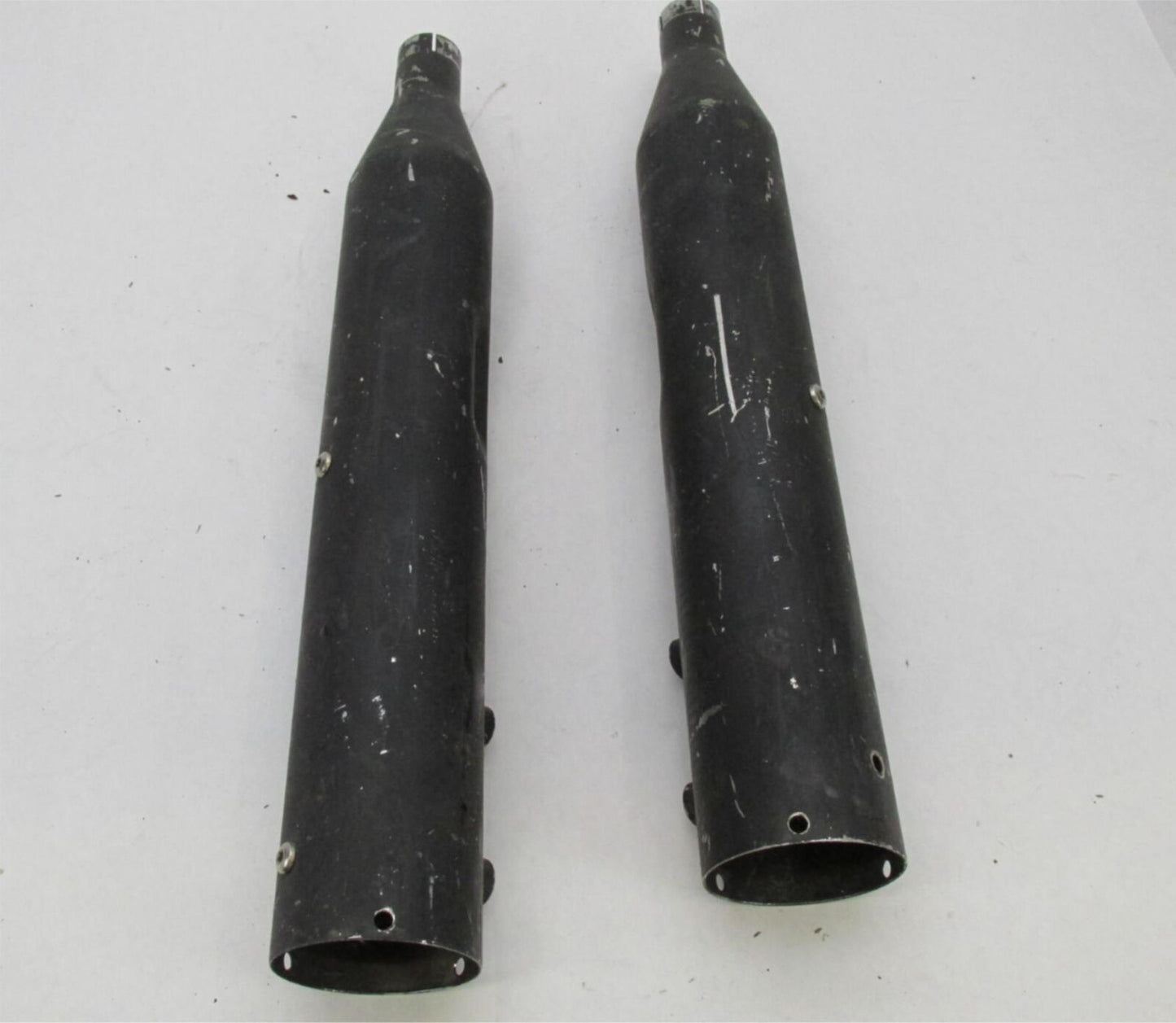 Pair of Harley Davidson Touring Black Painted Exhaust Mufflers 26.5" x 4"